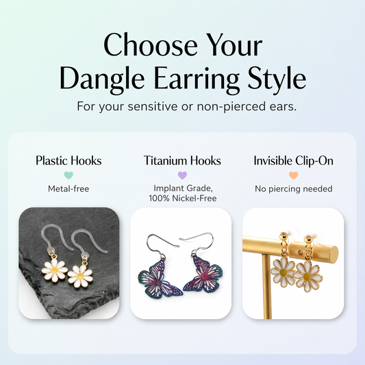 Round Disk Dangle Earrings - 3 Sizes