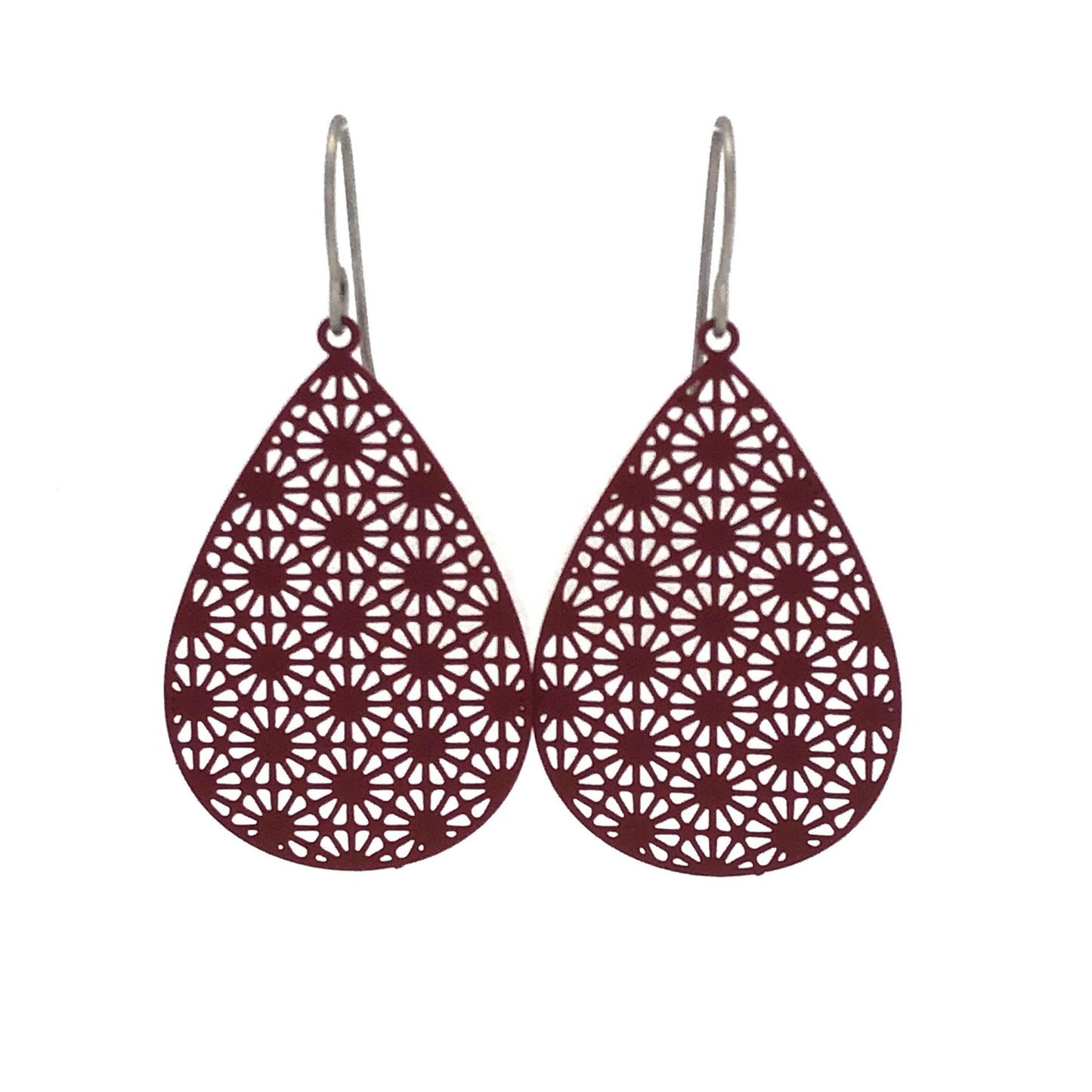 Geometric Teardrop Dangle Earrings - 7 Colors