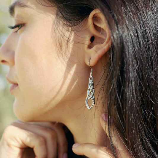 Celtic Good Luck Knot Dangle Earrings