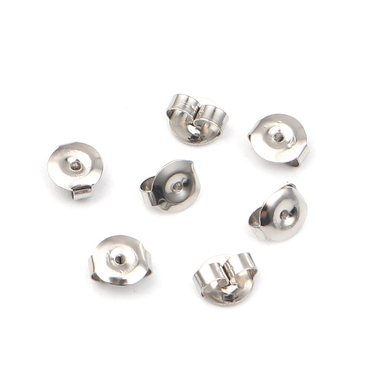 Earring Backs Stainless Steel, Butterfly Style (Fit Our Titanium Posts)