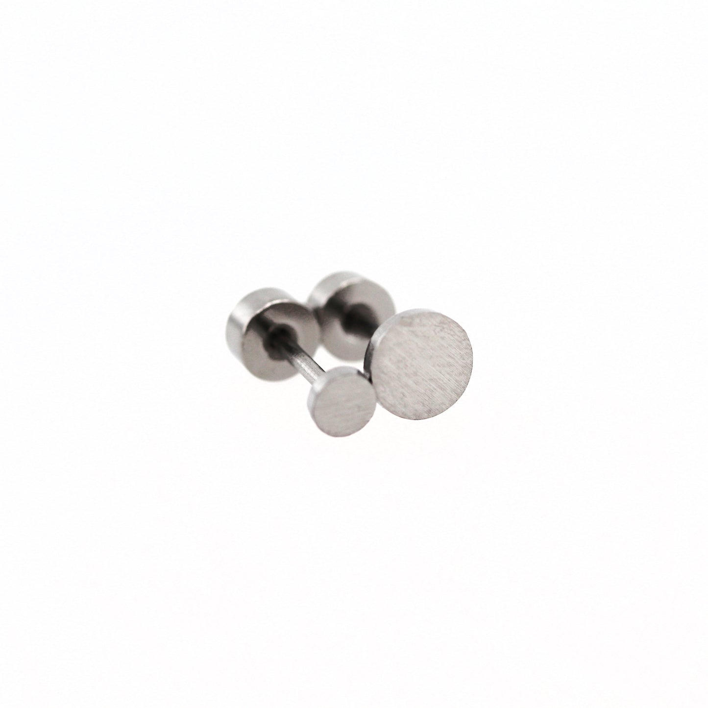 two sizes of screw on back earrings