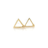 Invisible Clip On or Plastic Post Stud Look Earrings Open Triangle Stud