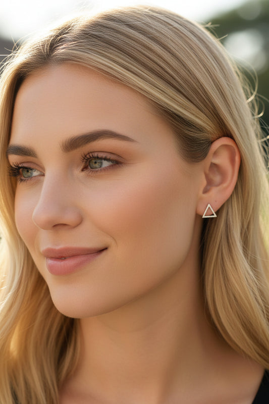 Boucles d'oreilles invisibles à clipser ou à tige en plastique, à tige triangulaire ouverte