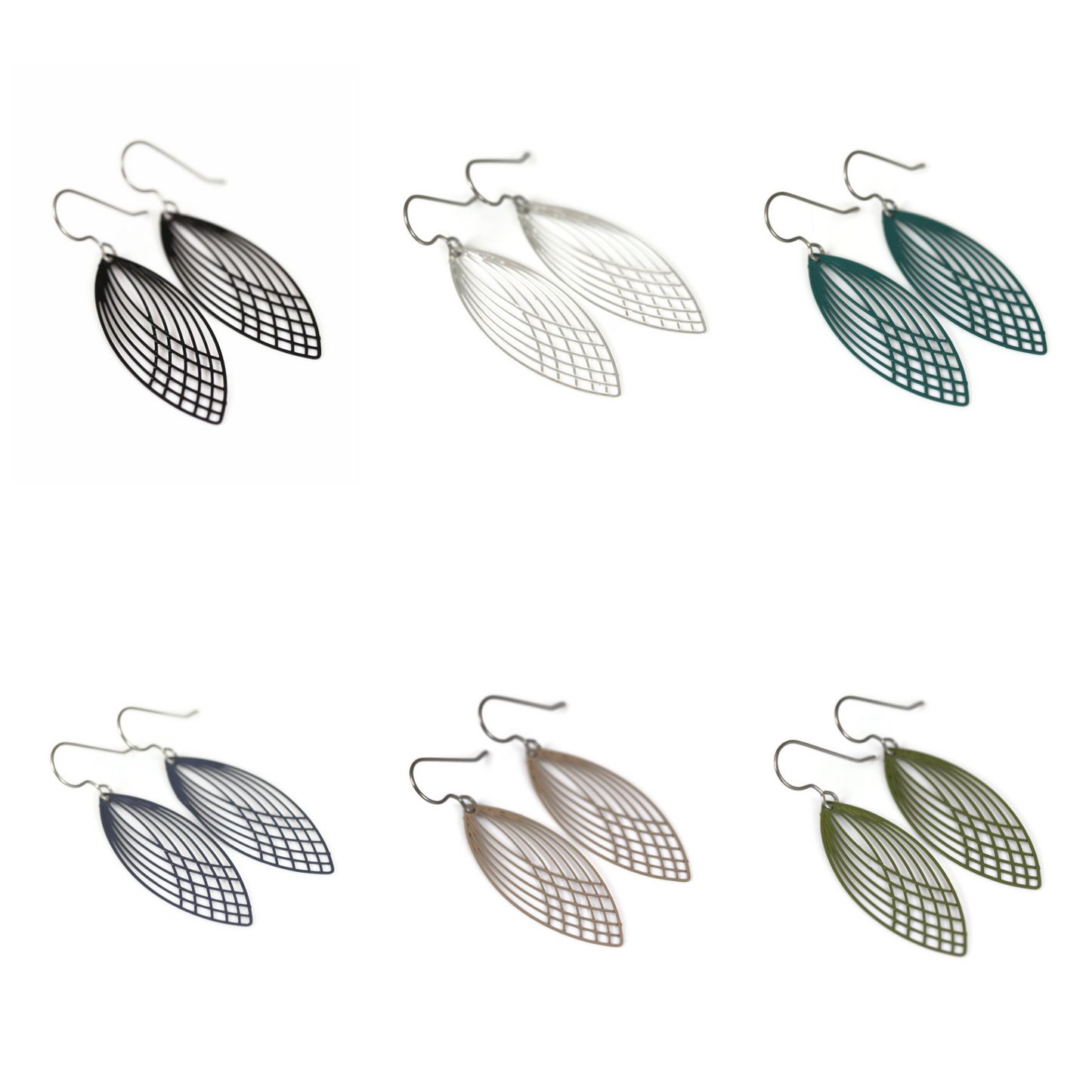 Marquise Shape Dangle Earrings - 6 Colors