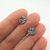Gunmetal Grey Smart Earrings Plastic Post Jewelry Nickel Free Hypoallergenic Non-Pierced Clip On Girls Fashion 