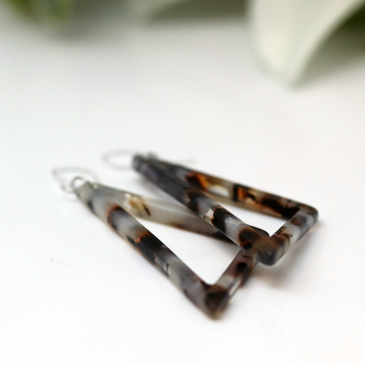 Scalene Triangle Acrylic Dangle Earrings