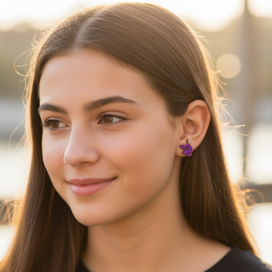 Glitter Unicorn Stud Earrings