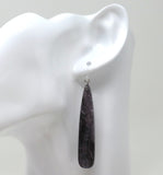 Dangle Earrings Acrylic Elongated Teardrop, 60mm