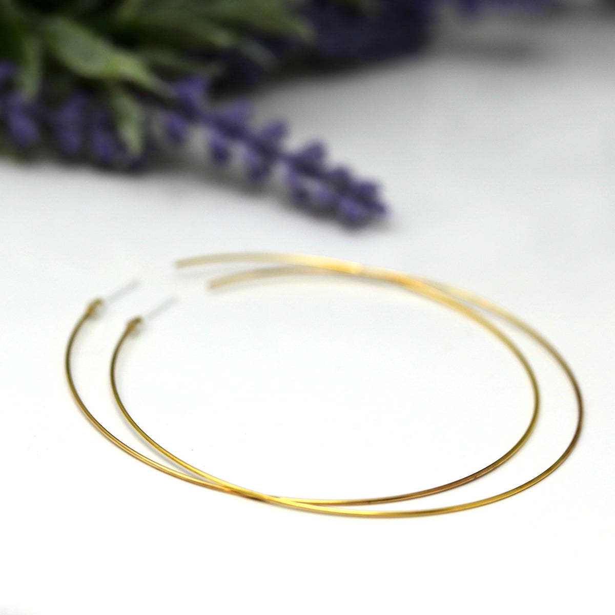 Rhinestone Crystal Plastic Post Hoop Earrings Hypoallergenic Stud Women  Gold