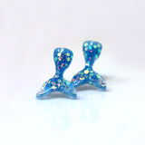 Mermaid Tail Earrings, Metal Free 11mm