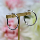 Invisible Clip On Hoop Earrings for Non-Pierced Ears, 30mm