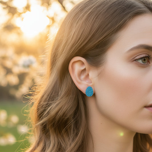 Glitter Easter Egg Stud Earrings
