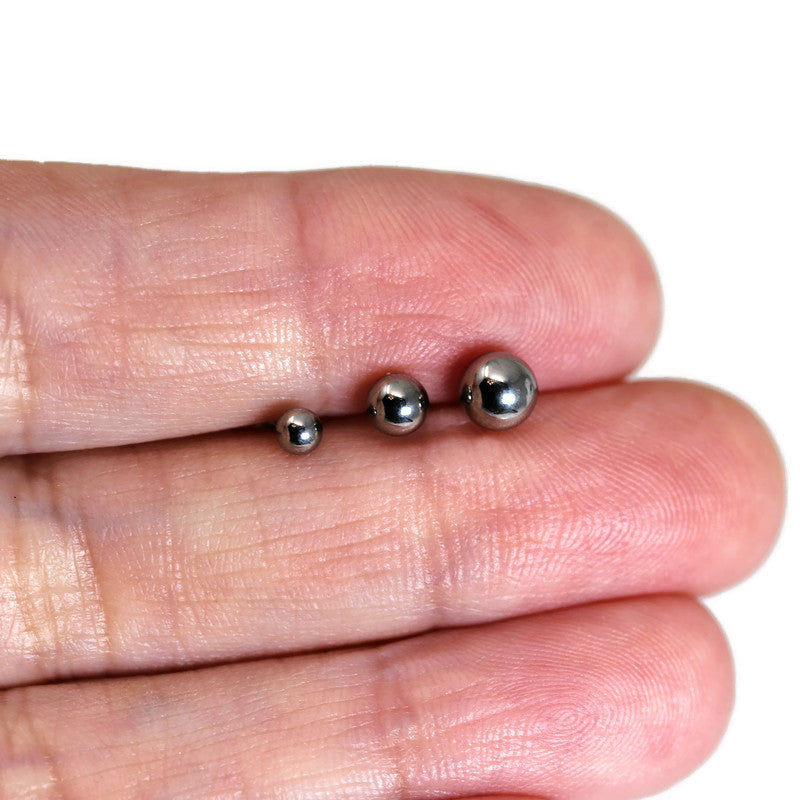 Titanium Ball Stud Earrings