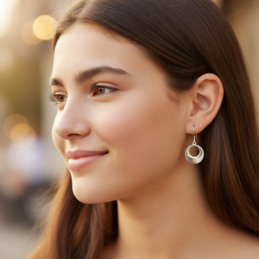 Boucles d'oreilles pendantes à cercle ouvert