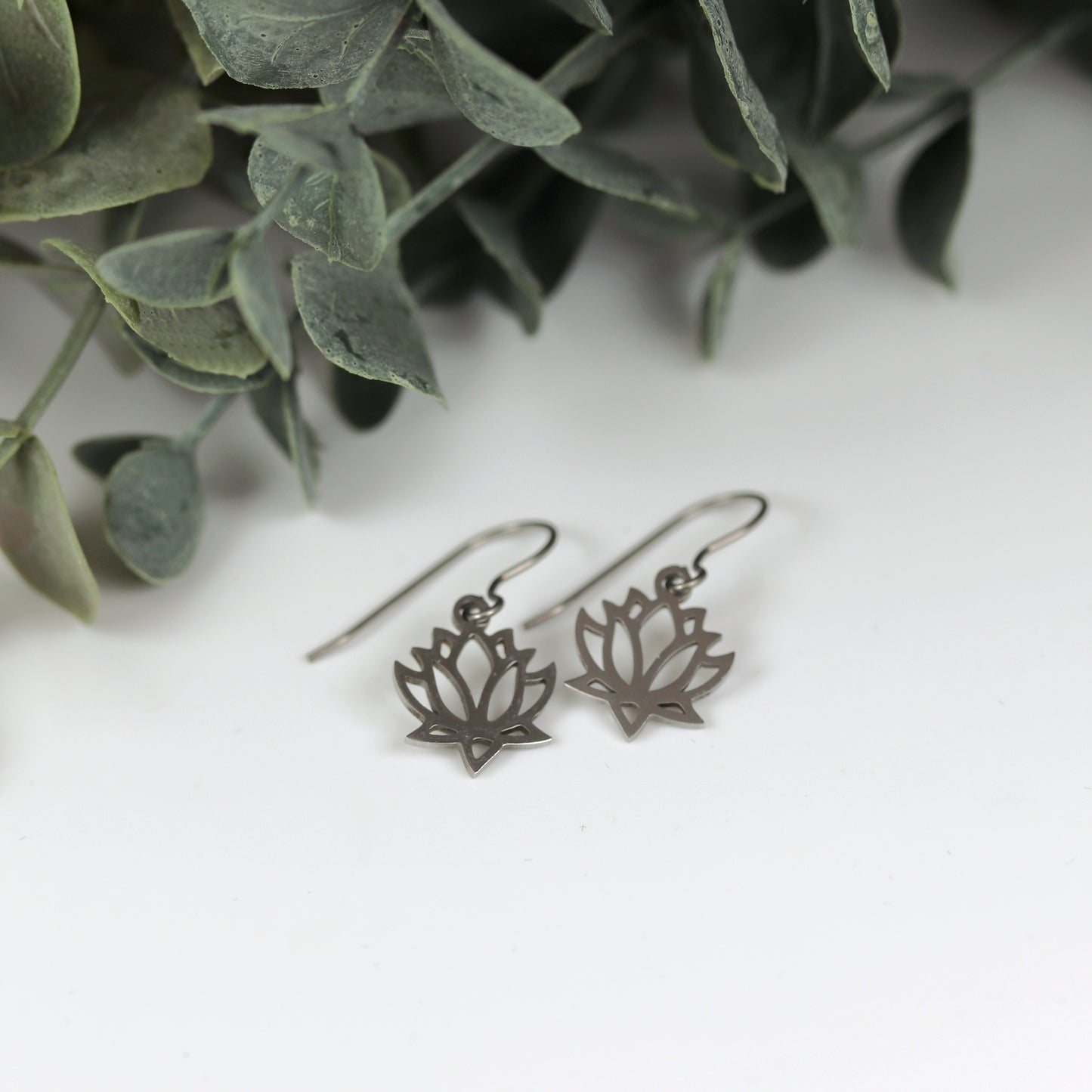 Lotus/Chakra Flower Dangle Earrings