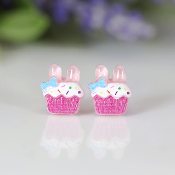 Easter Bunny Ears Cupcake Studs, 10mm