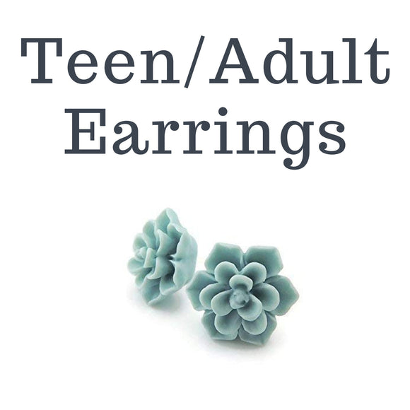 hypoallergenic succulent earrings for adults on model