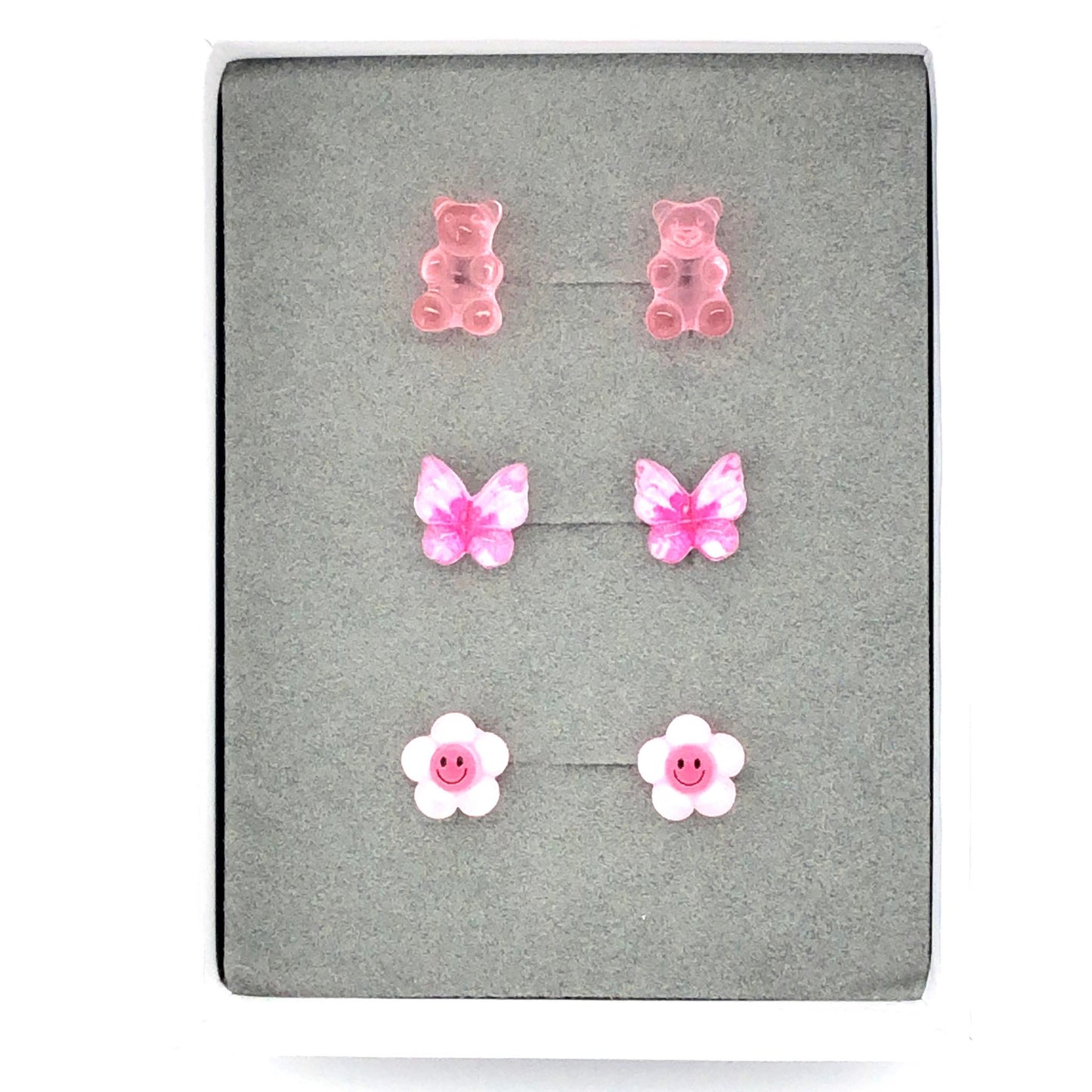 Gummy Bear Stud Earring Gift Sets of Three