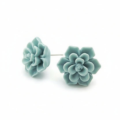 Succulent Flower Stud Earrings