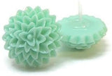 Boucles d'oreilles florales Dahlia, 12 mm Aqua