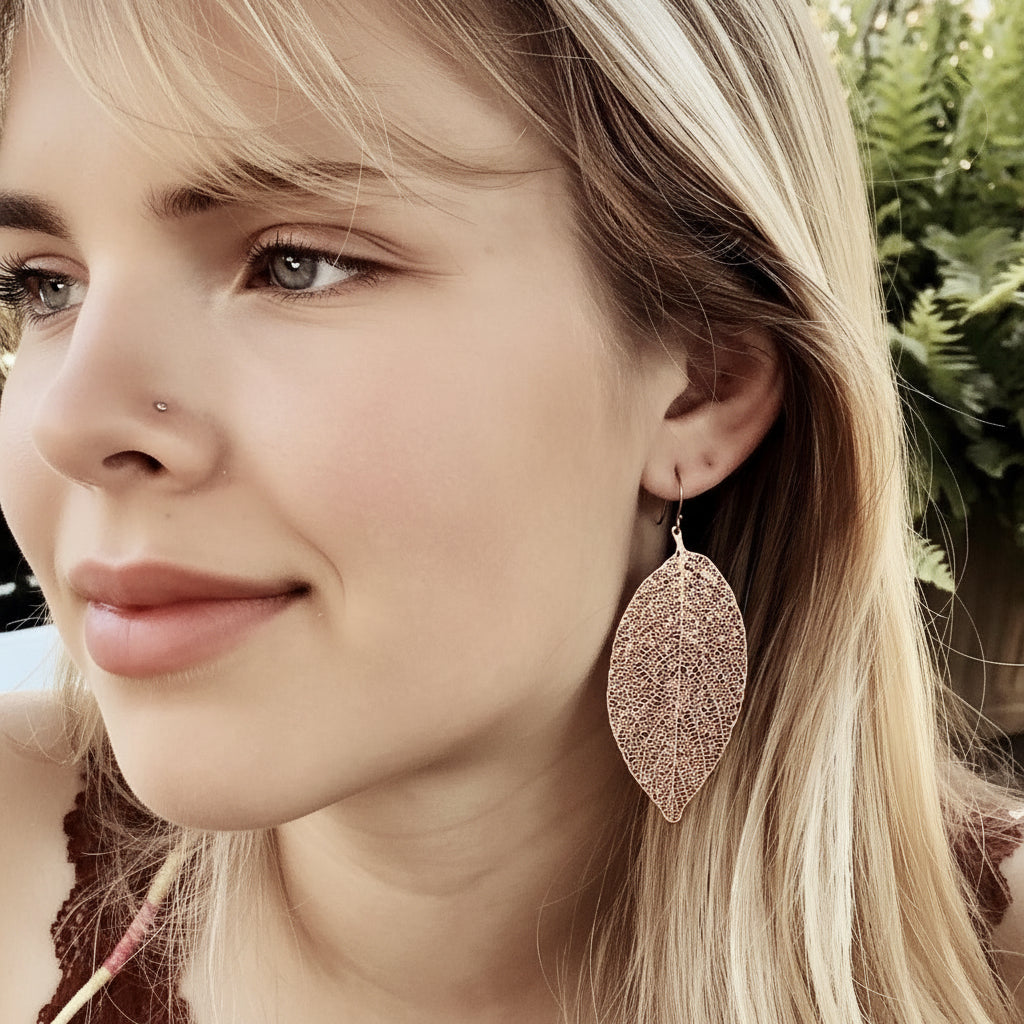 Leaf Dangle Earrings - 2 Colors