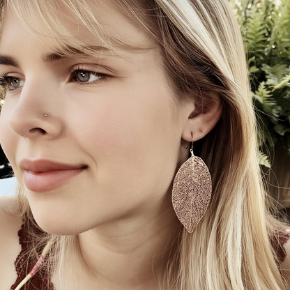 Leaf Dangle Earrings - 2 Colors