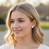 Boucles d'oreilles à tige en forme de rose, 13 mm