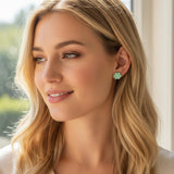 Succulent Stud Earrings, 13mm