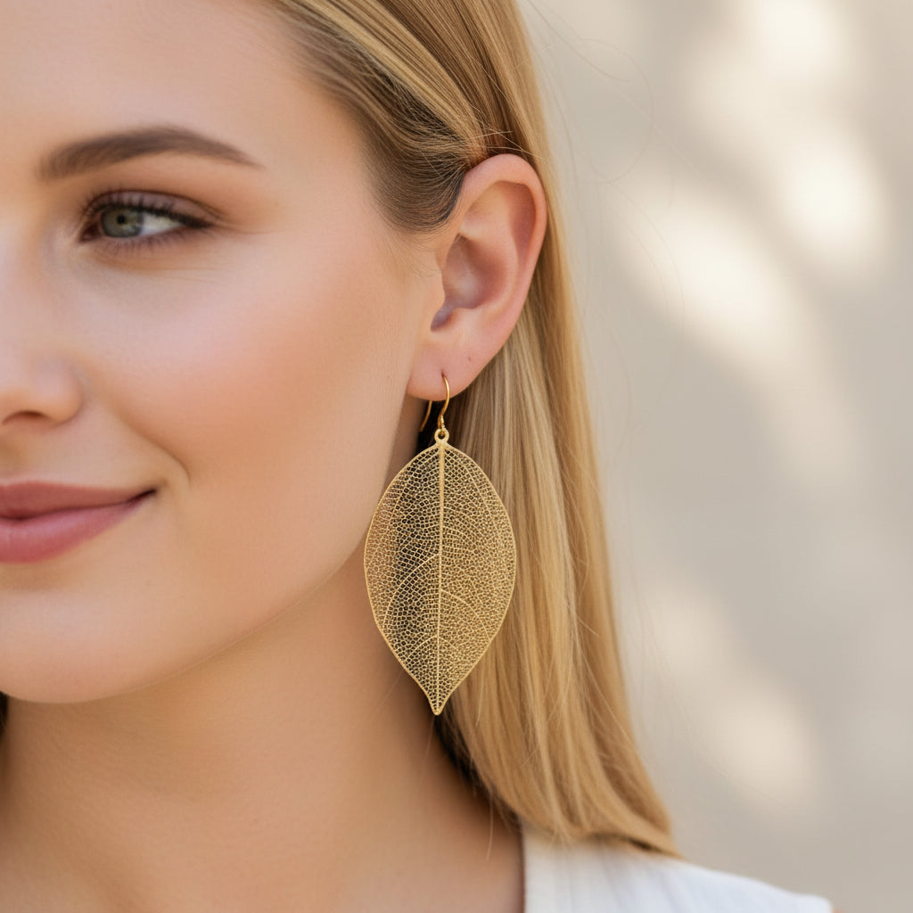 Leaf Dangle Earrings - 2 Colors