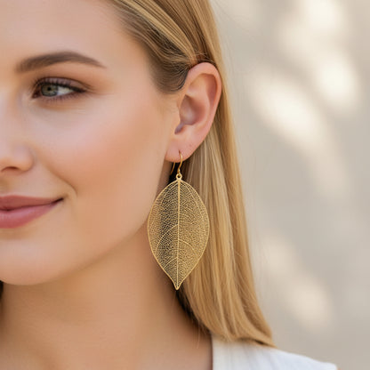 Leaf Dangle Earrings - 2 Colors