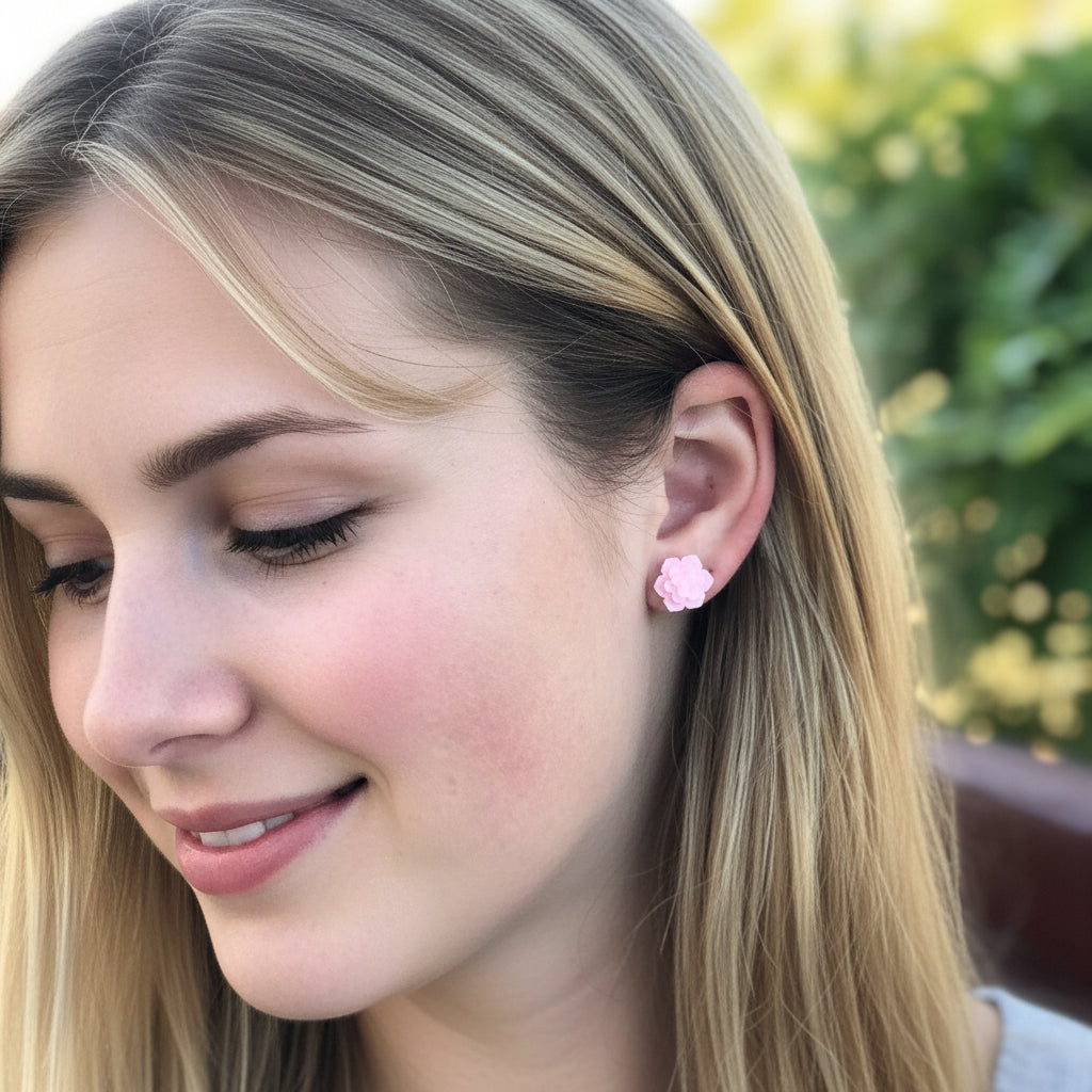 Succulent Stud Earrings, 13mm