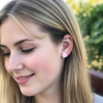 Succulent Flower Stud Earrings