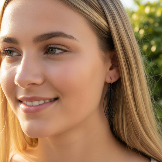 Boucles d'oreilles pendantes en forme de marquise - 6 couleurs