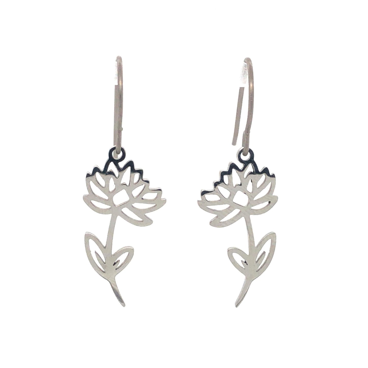 Birth Month Flower Dangle Earrings - 12 Designs