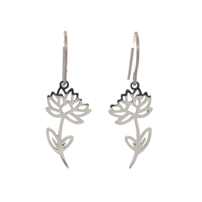 Birth Month Flower Dangle Earrings - 12 Designs