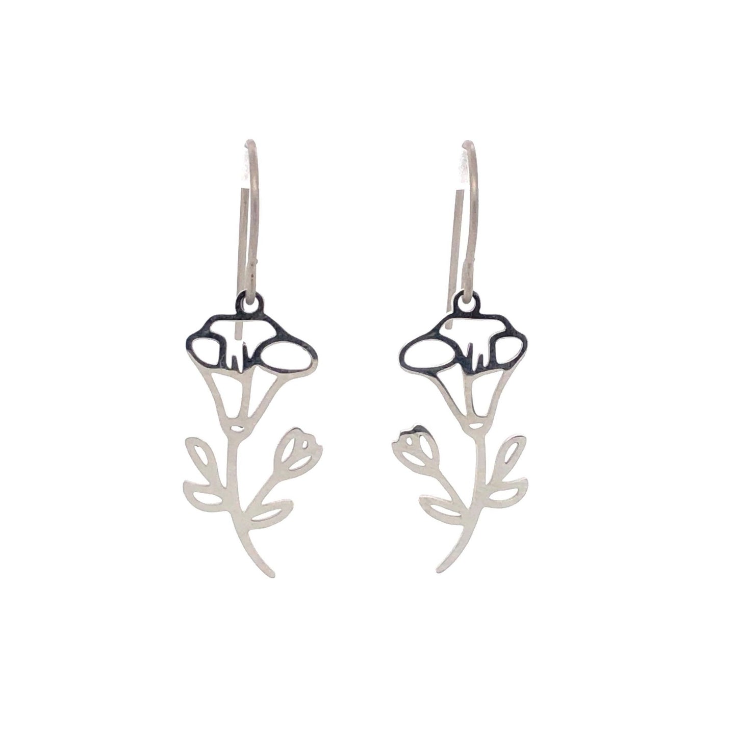 Birth Month Flower Dangle Earrings - 12 Designs