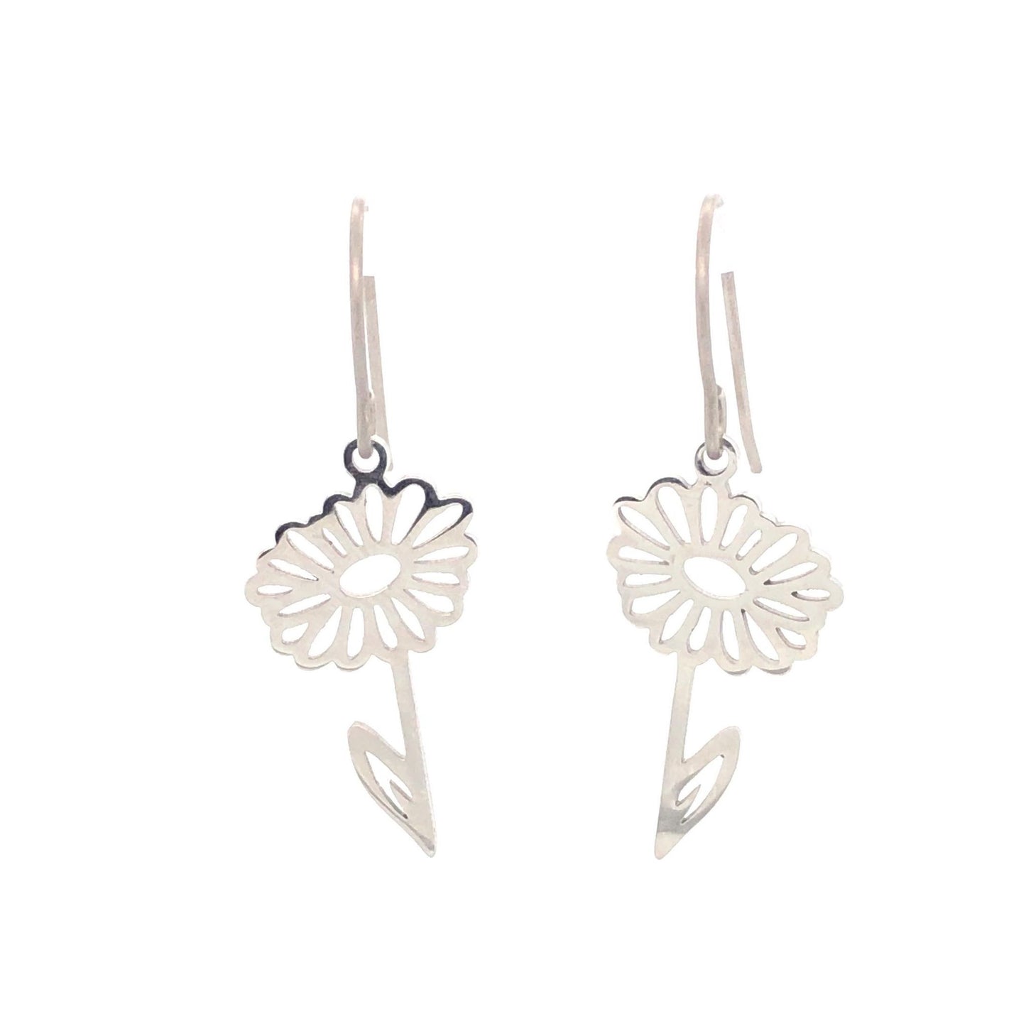 Birth Month Flower Dangle Earrings - 12 Designs