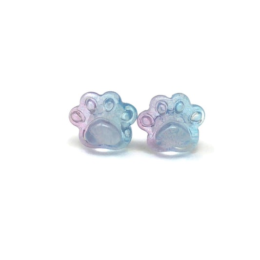 Paw Print Stud Earrings