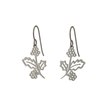 Birth Month Flower Dangle Earrings - 12 Designs