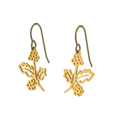 Birth Month Flower Dangle Earrings - 12 Designs
