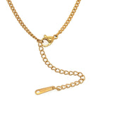 Collier Feuille Monstera en Acier Inoxydable Plaqué Or 18K PVD 