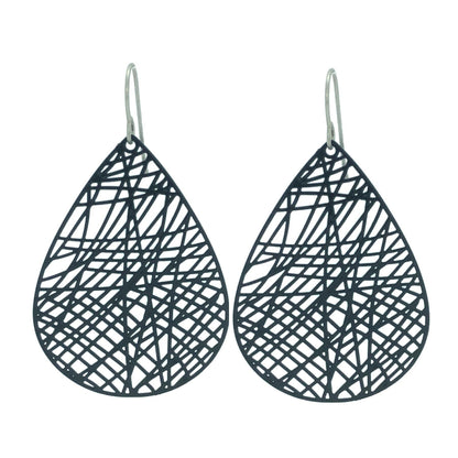 Filigree Teardrop Dangle Earrings - 7 Colors