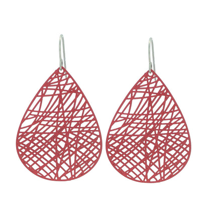 Filigree Teardrop Dangle Earrings - 7 Colors