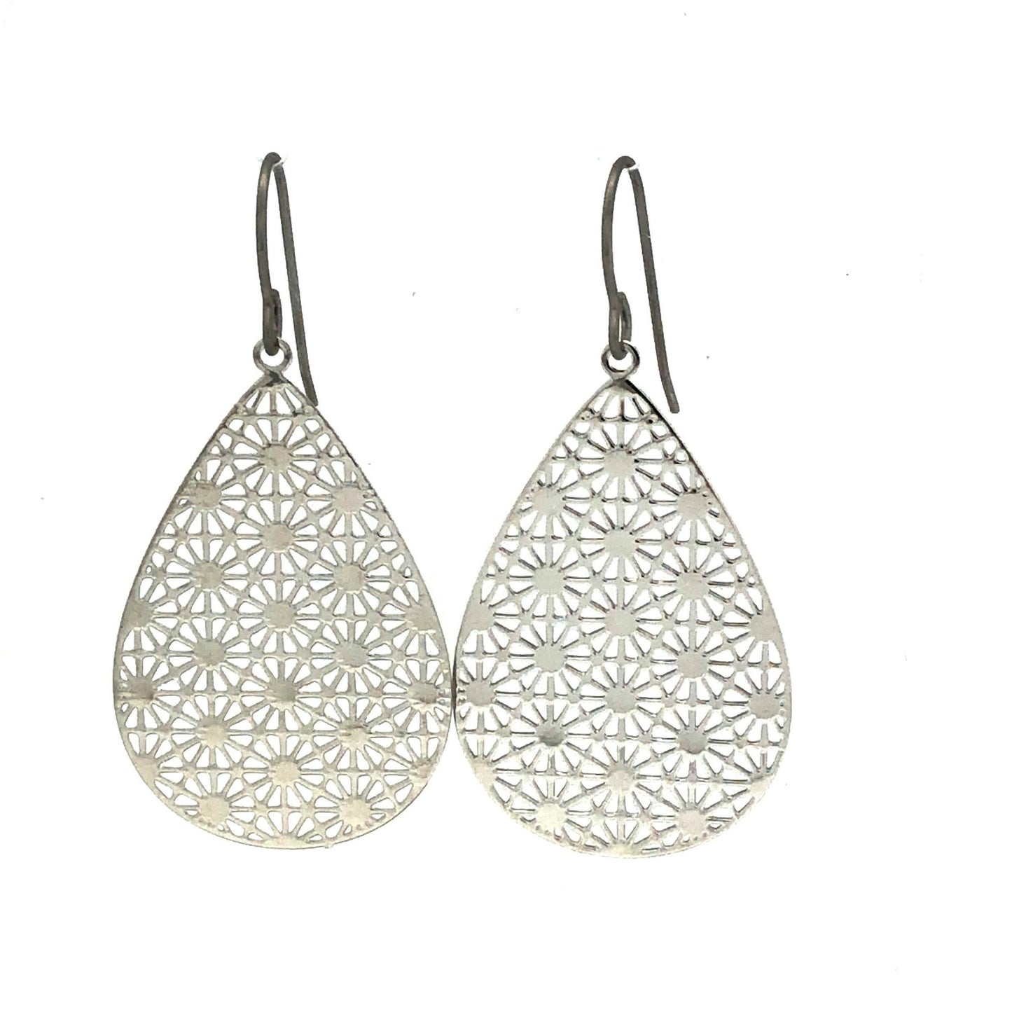 Geometric Teardrop Dangle Earrings - 7 Colors