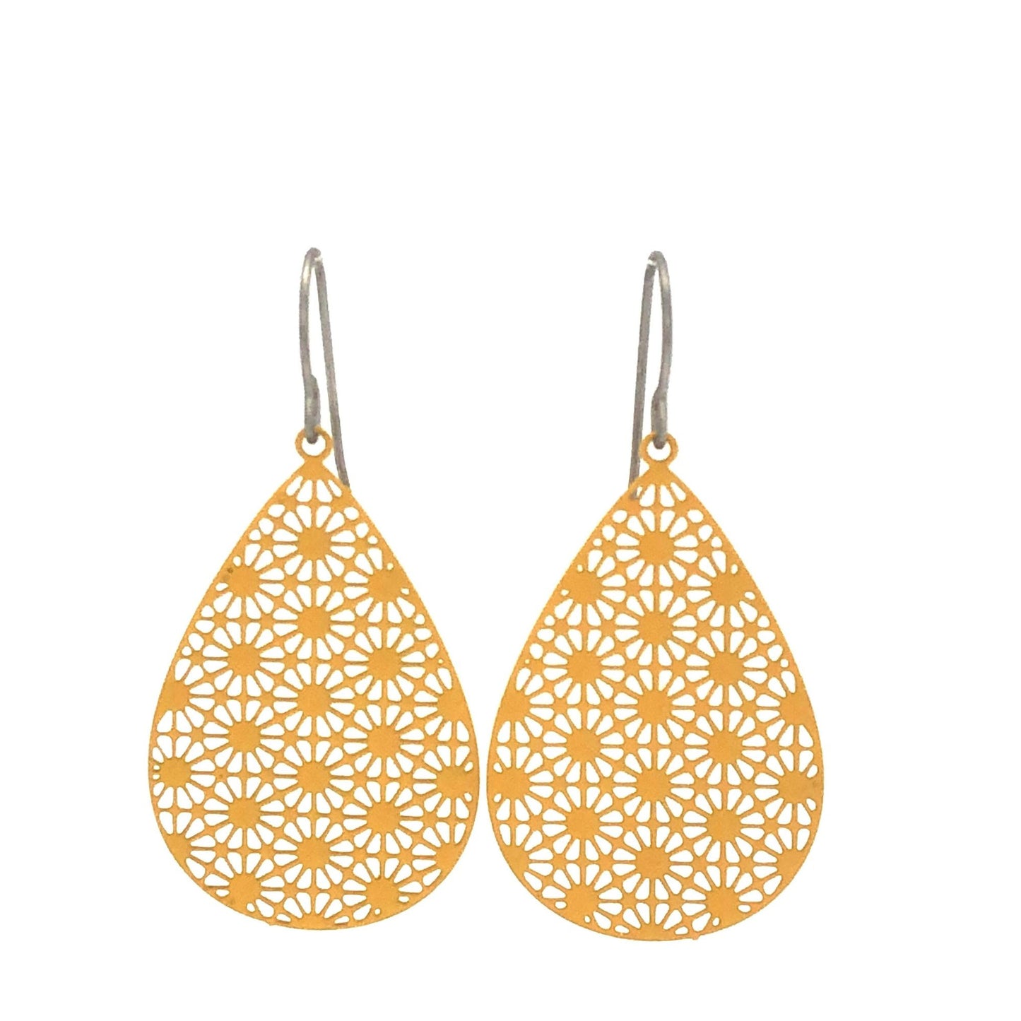 Geometric Teardrop Dangle Earrings - 7 Colors