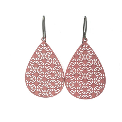 Geometric Teardrop Dangle Earrings - 7 Colors