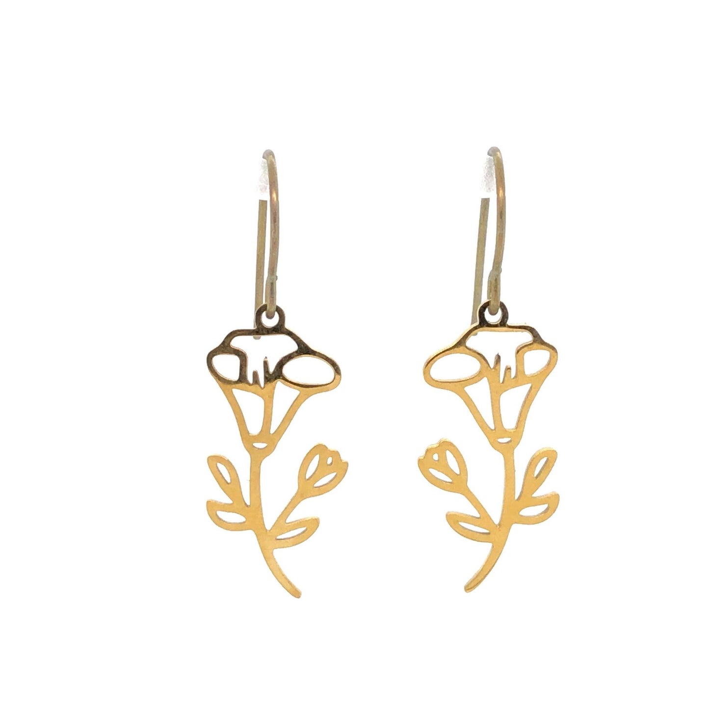 Birth Month Flower Dangle Earrings - 12 Designs