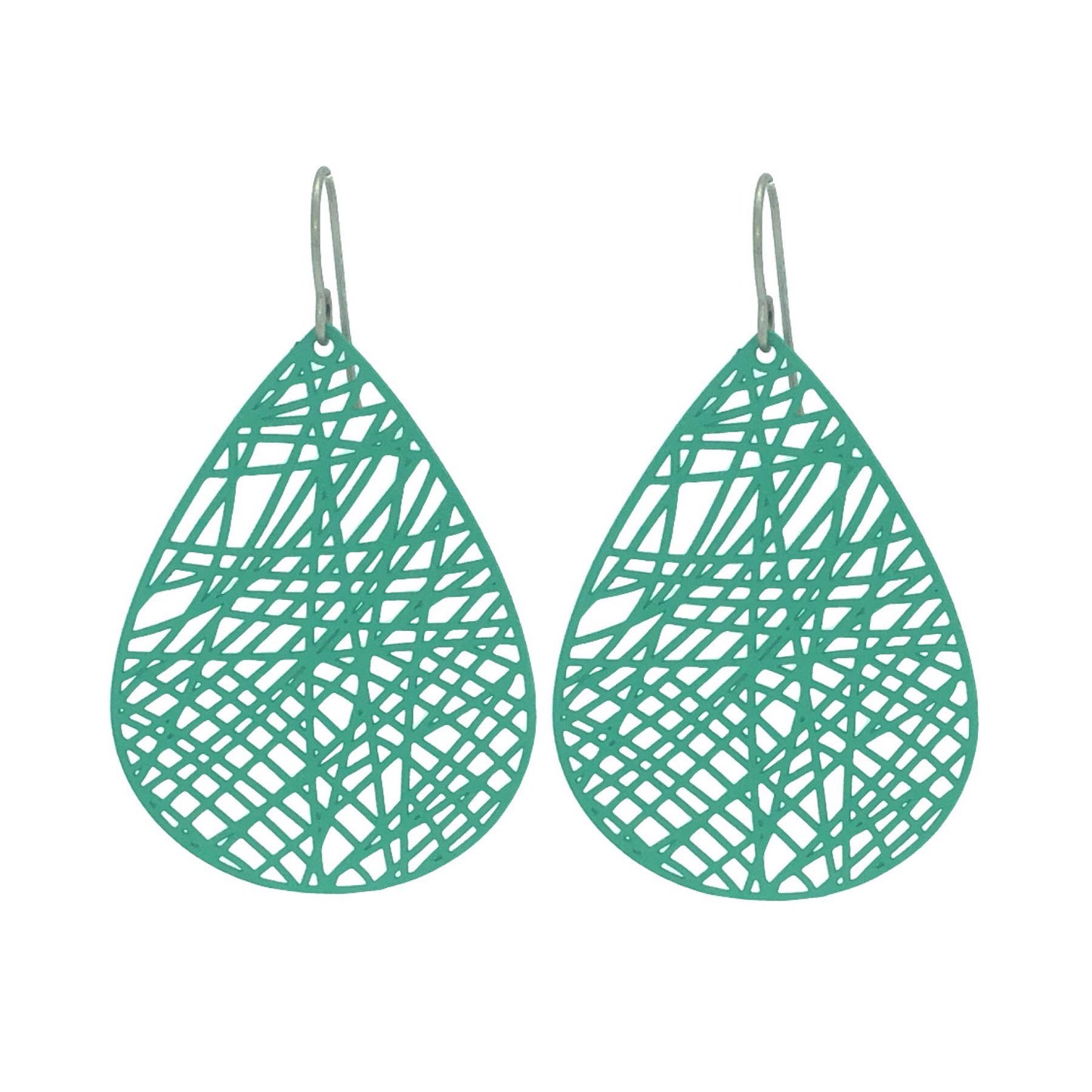 Filigree Teardrop Dangle Earrings - 7 Colors