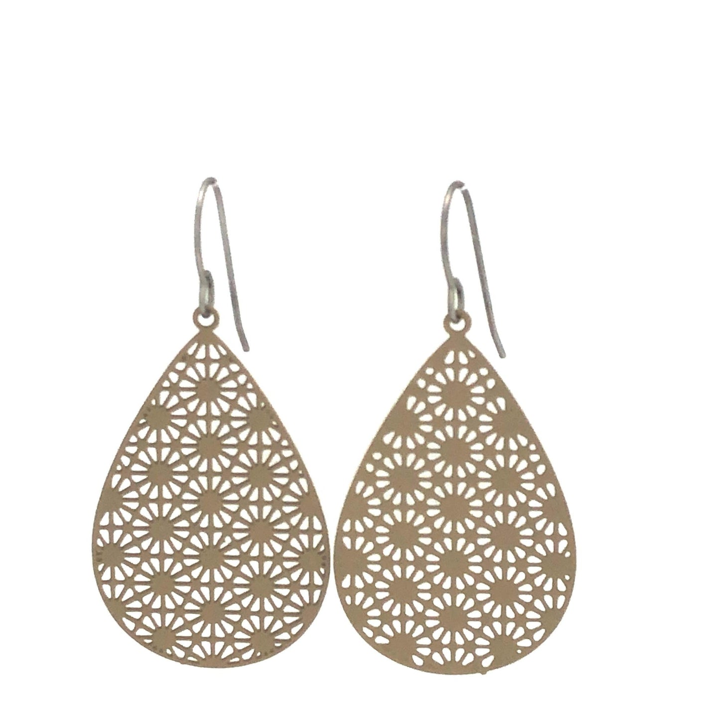 Geometric Teardrop Dangle Earrings - 7 Colors