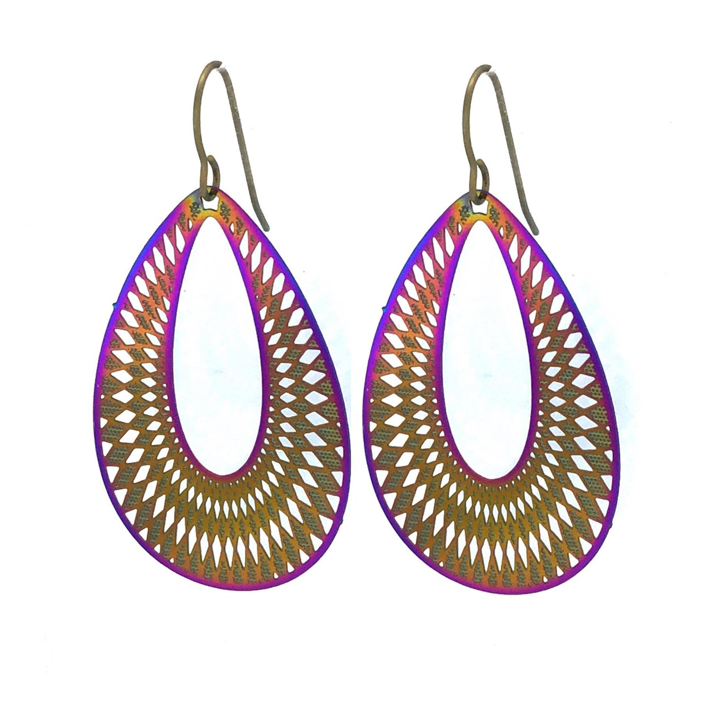 Geometric Teardrop Dangle Earrings - 10 Colors